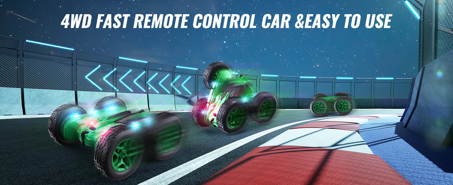 Remote Control Car, RC Cars with Strip Lights and Headlight