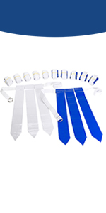 WYZworks 12 Player Adjustable Flag Football Set - Blue &amp; White
