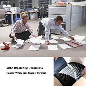 expanding file folder document organizer file certificate letter A4 size paper note holder case