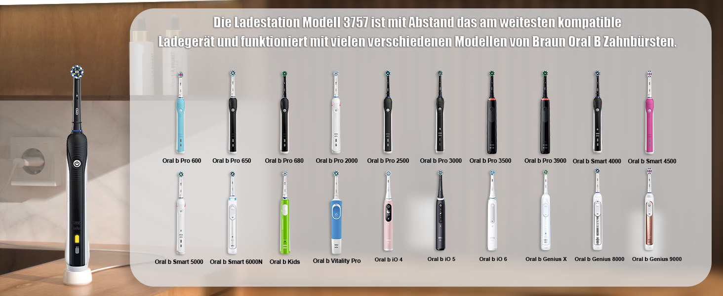 Ladegerät Ersatz für Braun Oral-B Elektrische Zahnbürste 3757