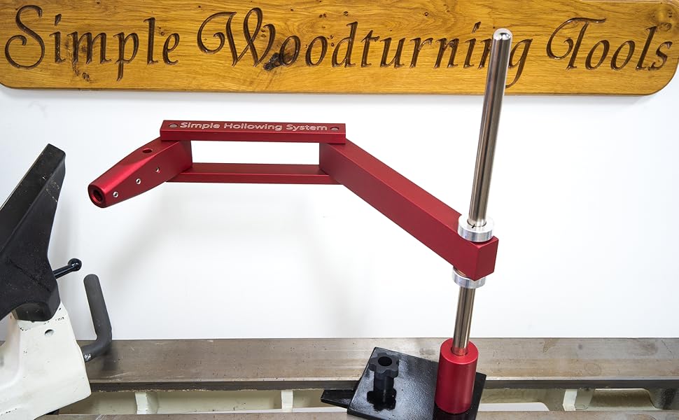 Simple Hollowing System with Laser Stabilizes and Guides Woodturning Tools while Hollowing