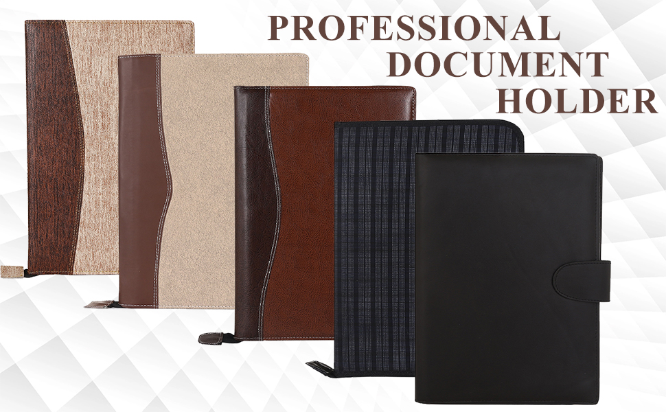 SIDDHATVA PU Leather File Folder, Interview Portfolio Professional