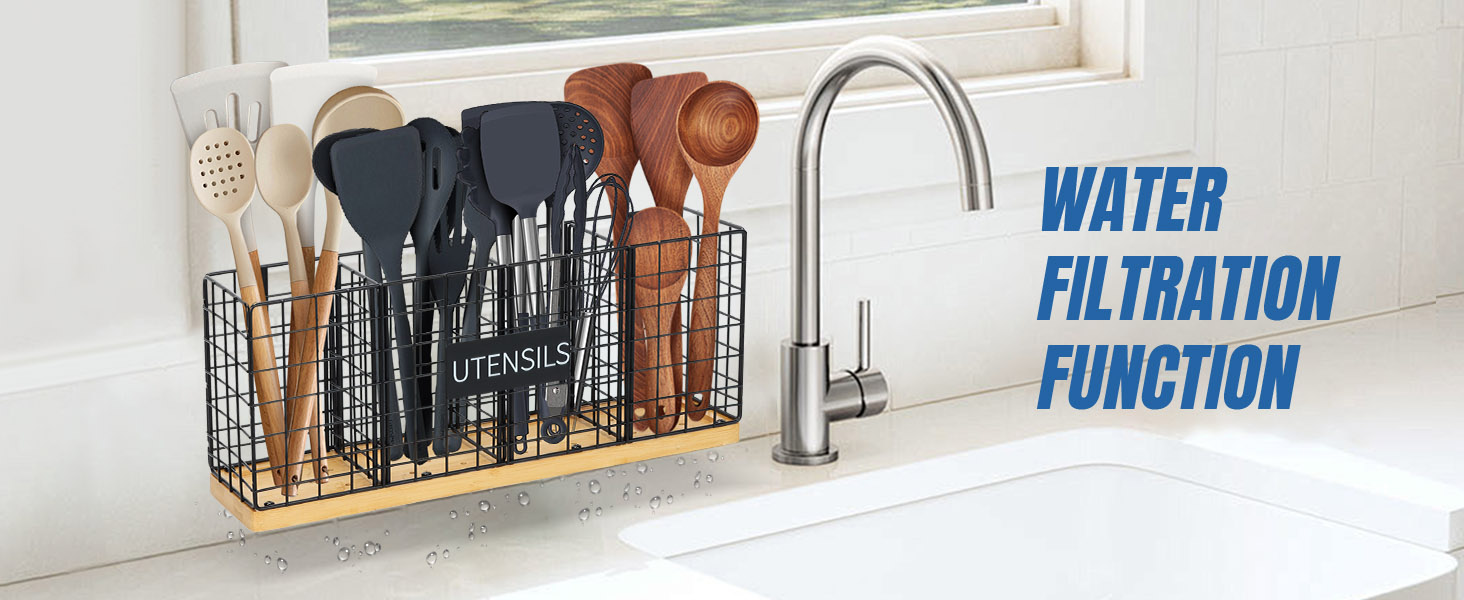 arge utensil holder for kitchen counter.