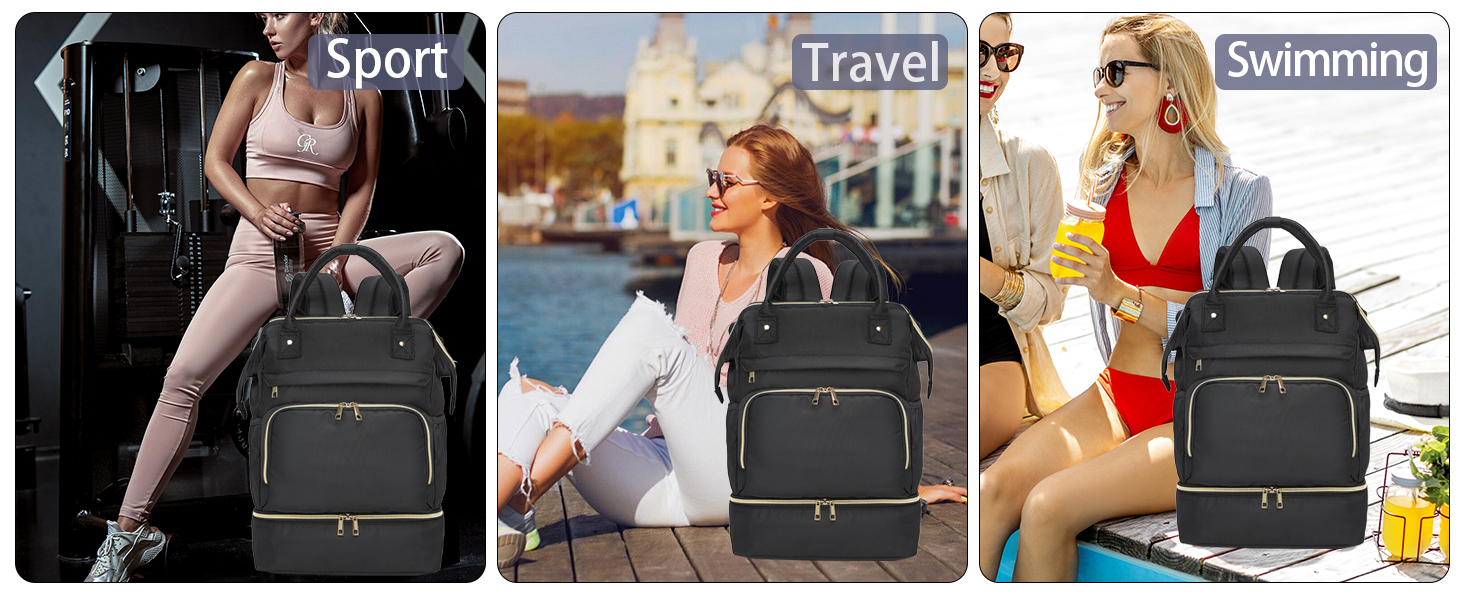 travel backpack with shoe compartment