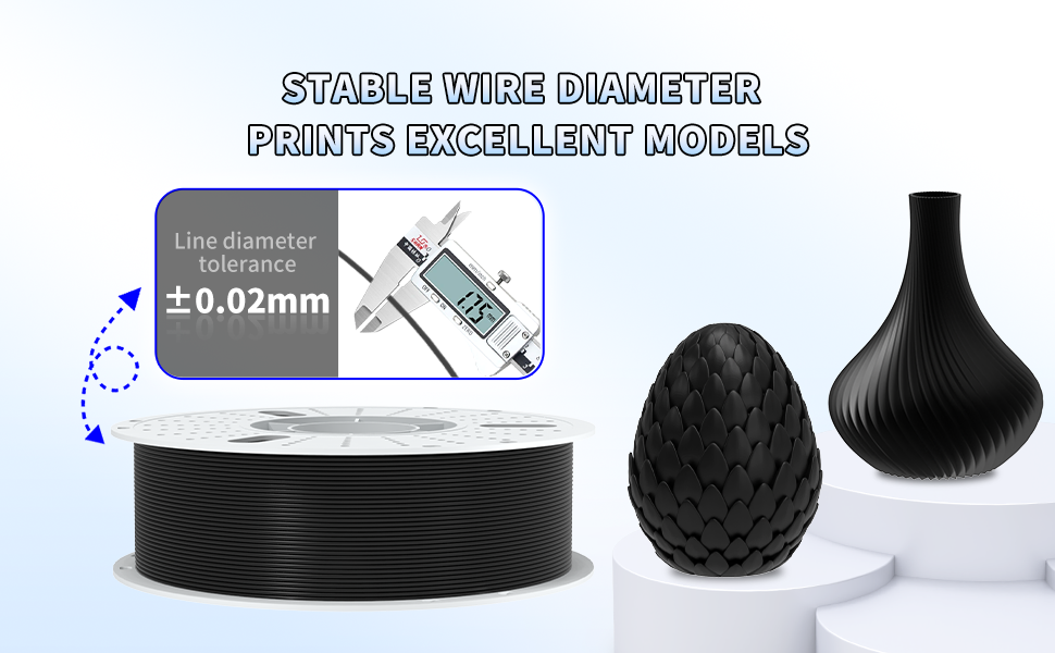 STABLE WIRE DIAMETER PRINTS EXCELLENT MODELS