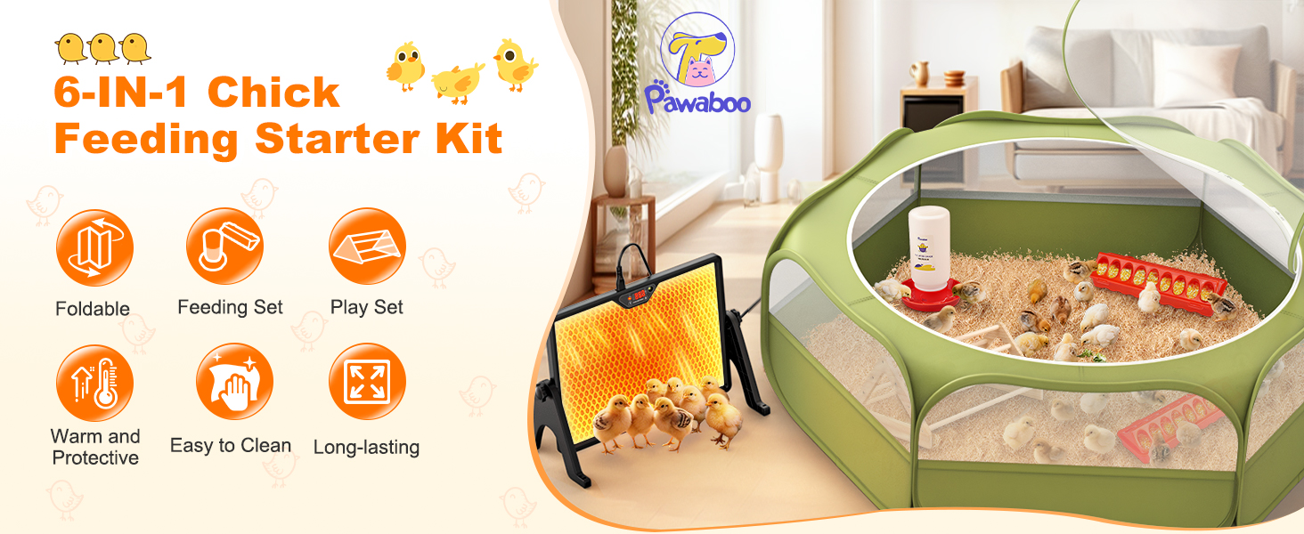 chicken brooder box for chick starter kit, pet cage tent, brooders heating plate