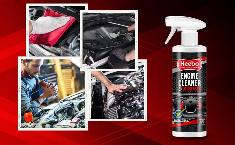 Heebo Engine Cleaner & Degreaser Foam Spray 500ml Used to remove Oil