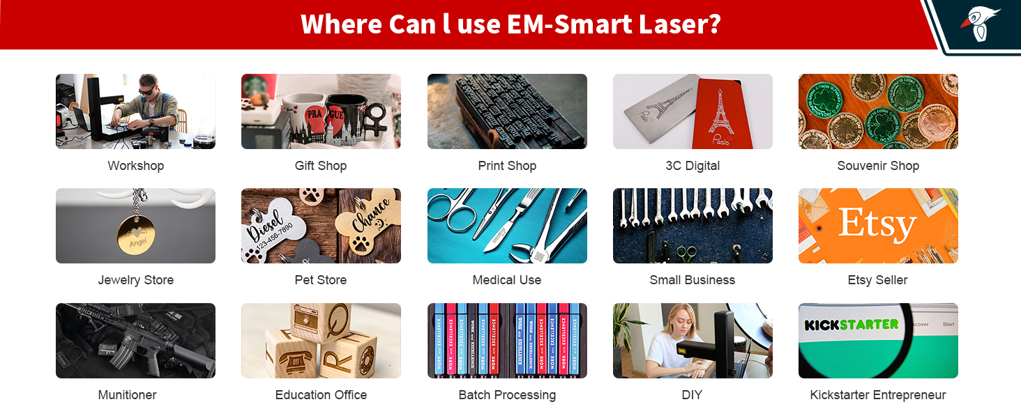 Em-Smart 20W Portable Fiber Laser Marking Machine Color Gray 8 1