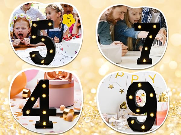 Amazon.com: Hirbisnis LED Marquee Numbers, Number 0 Light Up