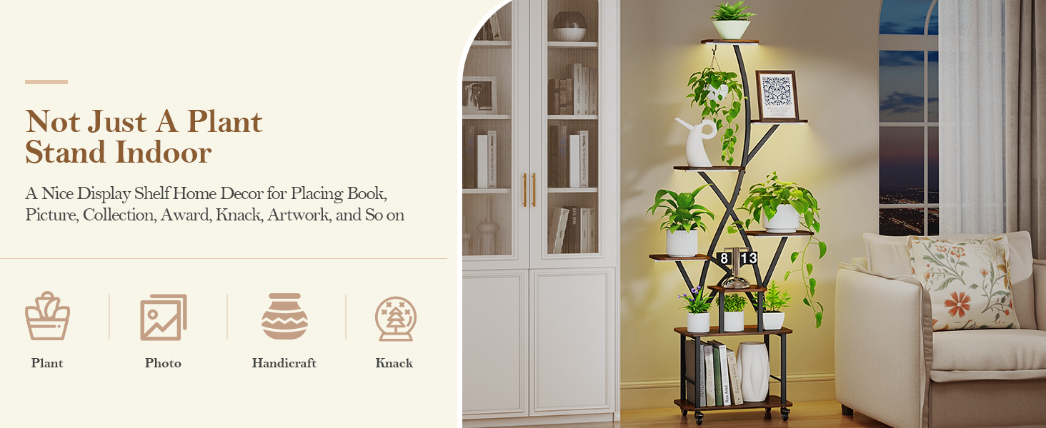 plant stand indoor with grow lights