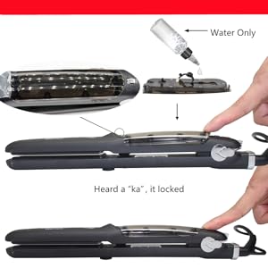 Piastra per capelli professionale a vapore