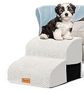 Topmart High Density Foam Dog Steps 2 Tiers,11.8" High,Non-Slip Dog Stairs,Dog Ramp,Soft Foam Dog...