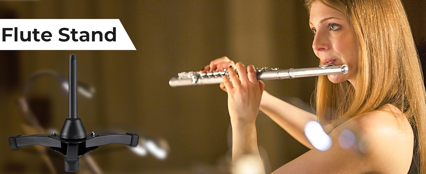 Vangoa Flute Stand Foldable Portable Tripod Holder Stand for Flute