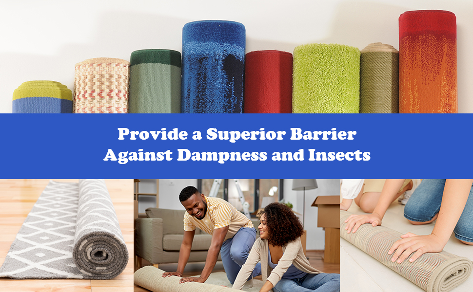 Plastic Rug Storage Moving Bag 4 Pack Large Storage