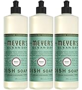 MRS MEYERS Liquid Dish Soap, Basil, 16 Fluid Ounce (Pack of 3)