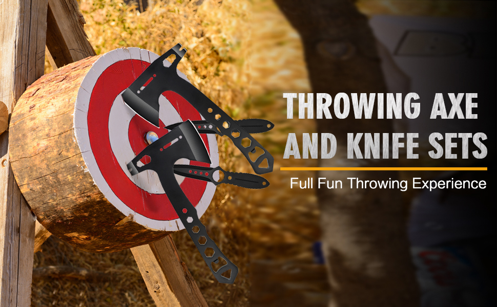 ZENHOSIT Throwing Axes Set, 10 inch Full Tang Stainless