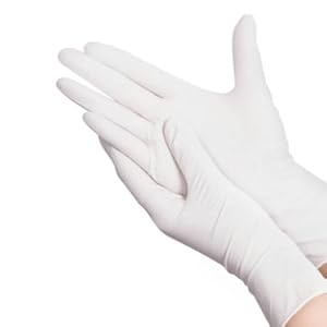 White nitrile gloves
