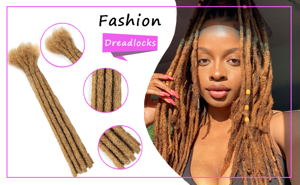 Loc Extensions Human Hair 30 Strands,6 inch Dread