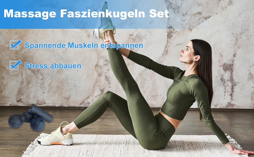 Faszienball und Faszienroller Set