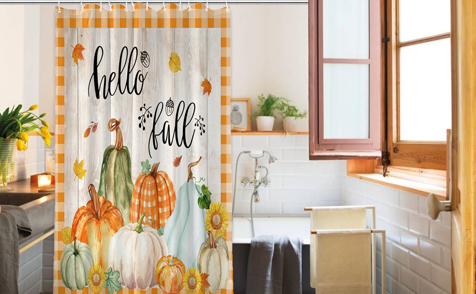 ENOZOUS Fall Shower Curtain for Bathroom, Thanksgiving