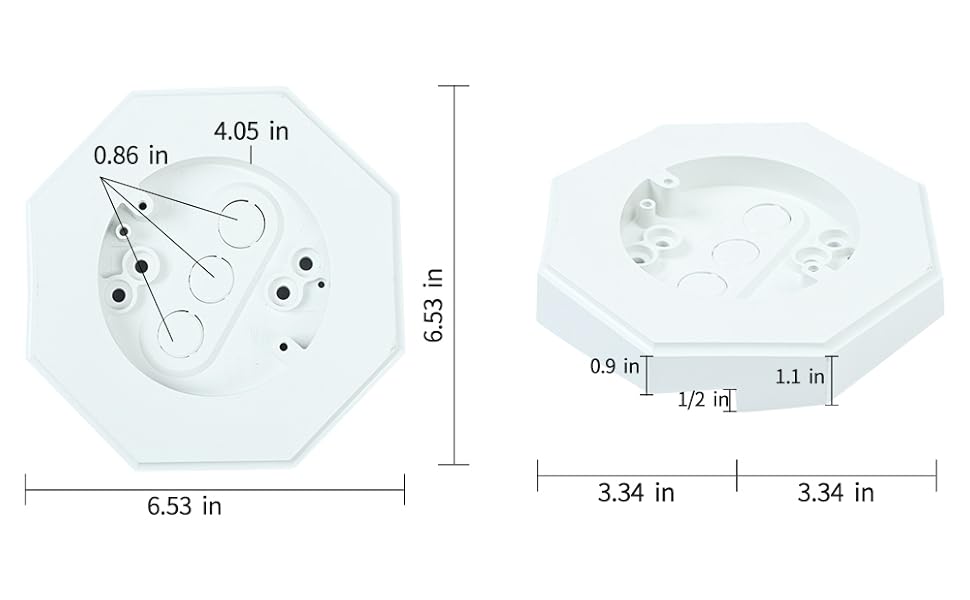 Vinyl Siding Mounting Blocks,Outdoor Light Octagon Siding Mount Block