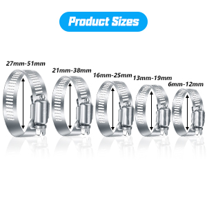 Hose clamps sizes
