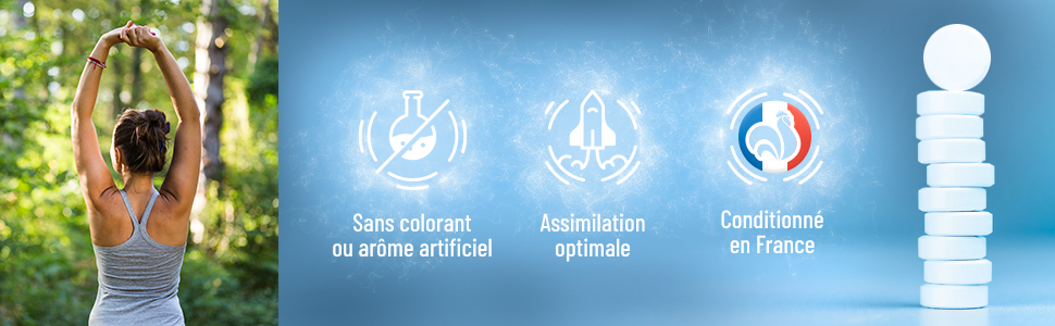 Magnésium, Zinc - Sans colorant ou arôme artificiel - Assimilation optimale -Conditionné en France