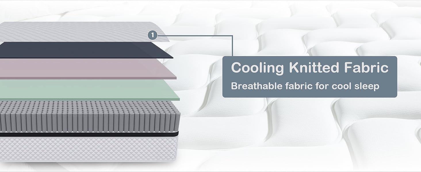 Deegari Matratze Memory-Schaum und Federkern Hybridmatratze Bett in einer Box mittelfest