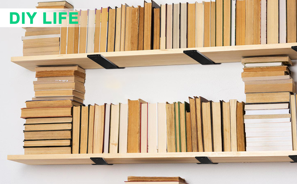 Shelf Brackets 8 Inch(6 PCS),Floating Shelf Bracket,Floating Shelves
