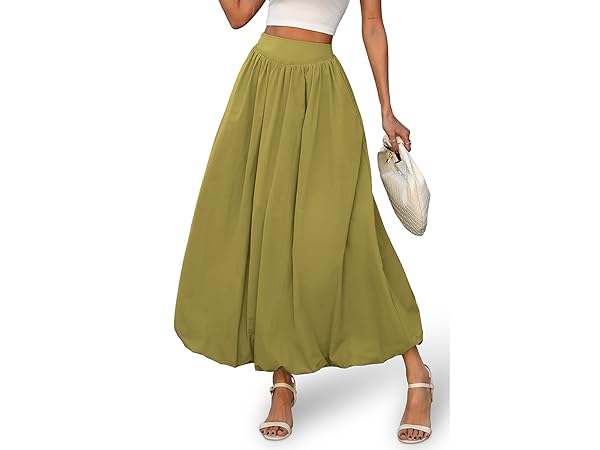 ★新品★ Herlipto Gather Balloon Long Skirt 新色】Gather Balloon Long Skirt