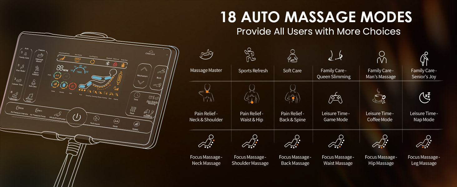 massage chair full body zero gravity with heat