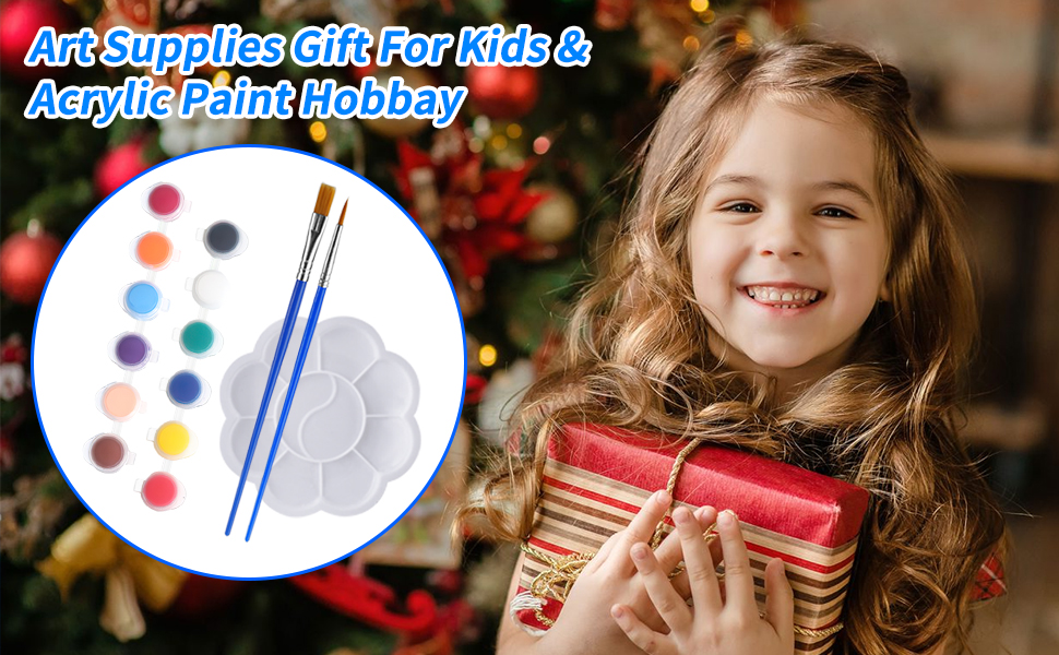 150 PCS Mini Acrylic Paint Set, 12 Colors Washable Acrylic