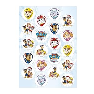 cupcake topper paw patrol chase marshall skye 3 cm edible muffin cake decoration