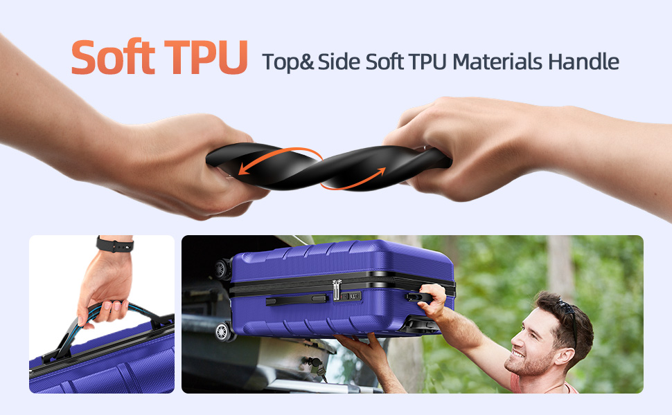 SHOWKOO Luggage Sets Expandable PC+ABS Durable Suitcase Sets Double