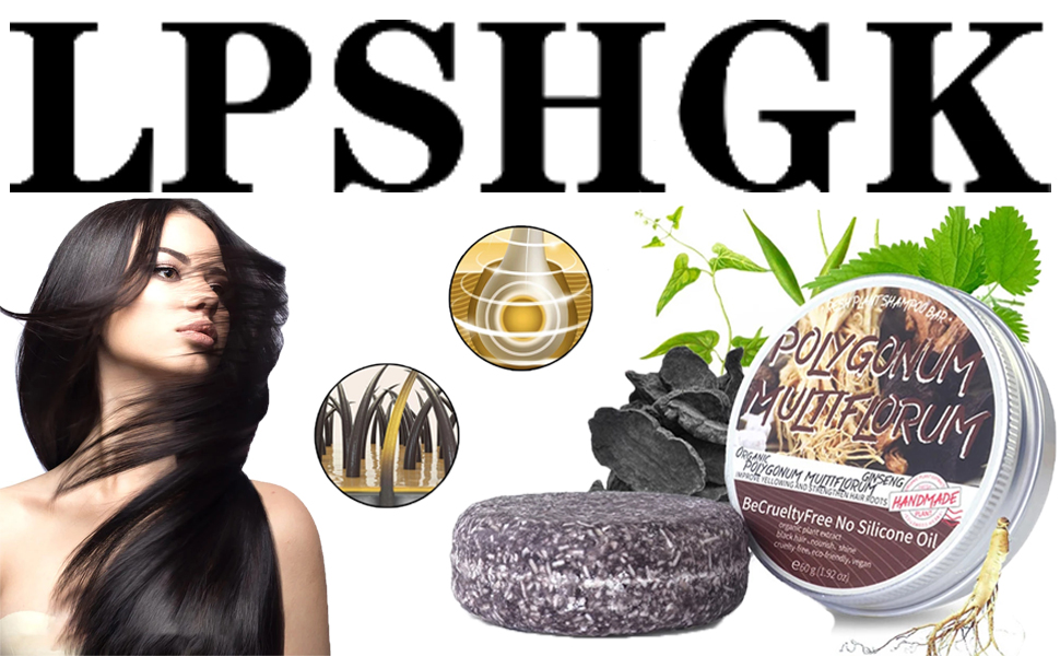 LPSHGK Polygonum Multiflorum Shampoo Bar, Hair Darkening