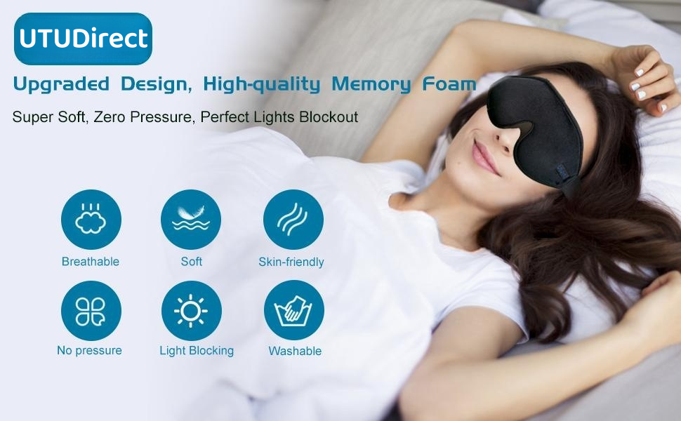 Eye Sleeping Mask for Woman Men Weighted 3D Eye Mask for