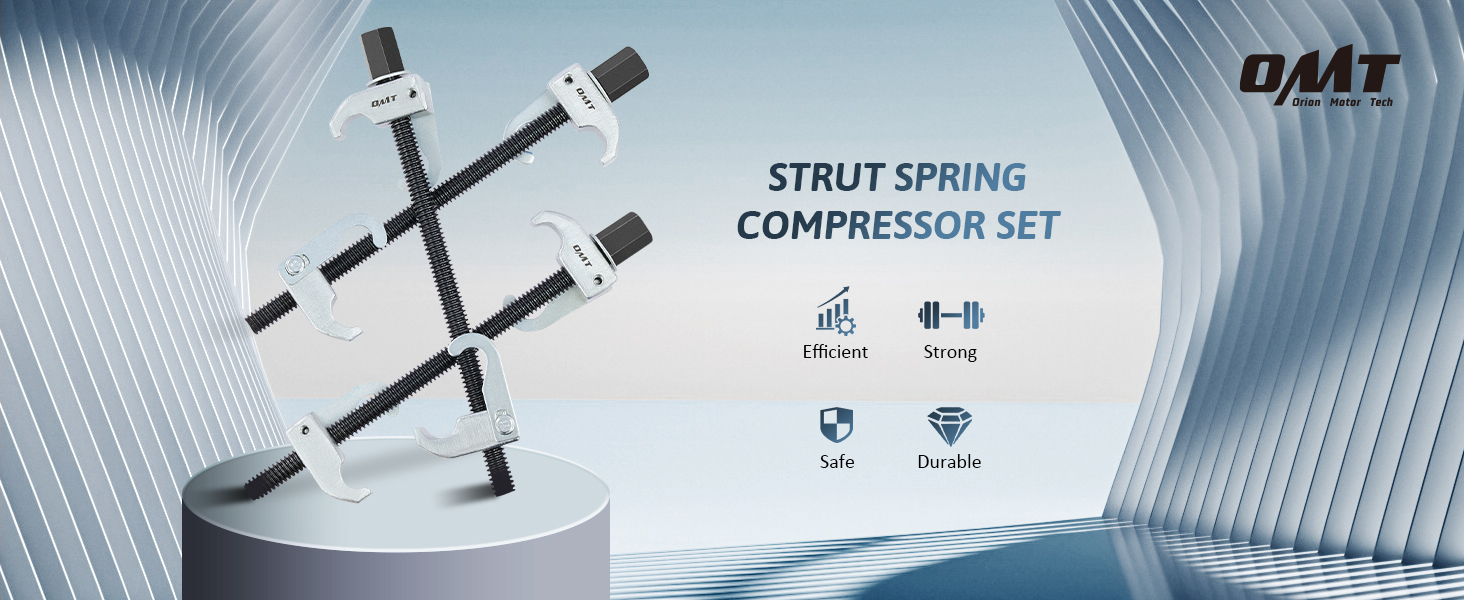 OMT Coil Spring Compressor Tool Set of 3, 12 Inch Strut