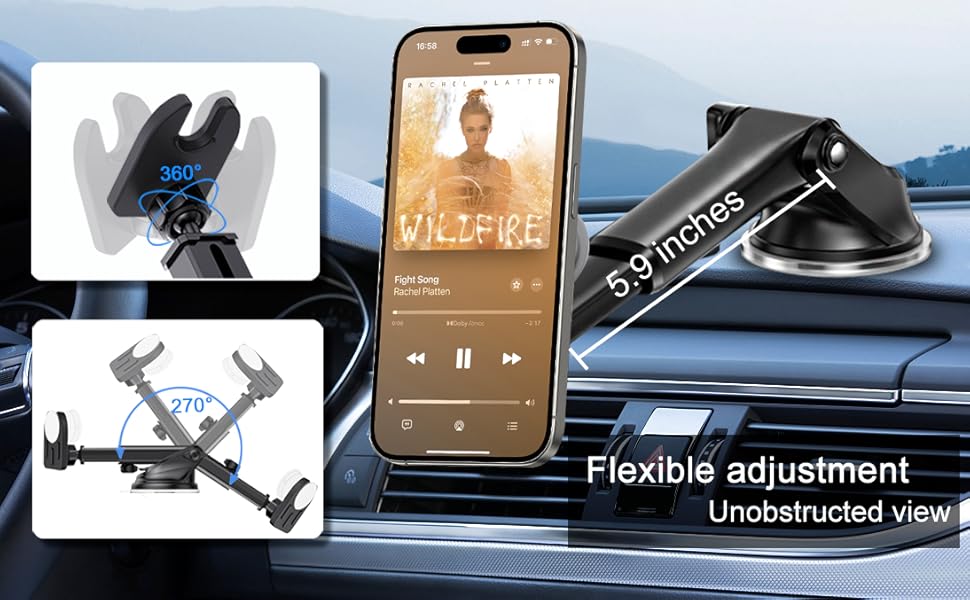 JCTRIWAY Car Mount for Pop Socket, Dashboard Windshield Car