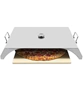 Cbhfmljd Pizza Oven Kit, Stainless Steel Portable Grill Top Pizza Oven for Gas Pizza Cutter Pizza...