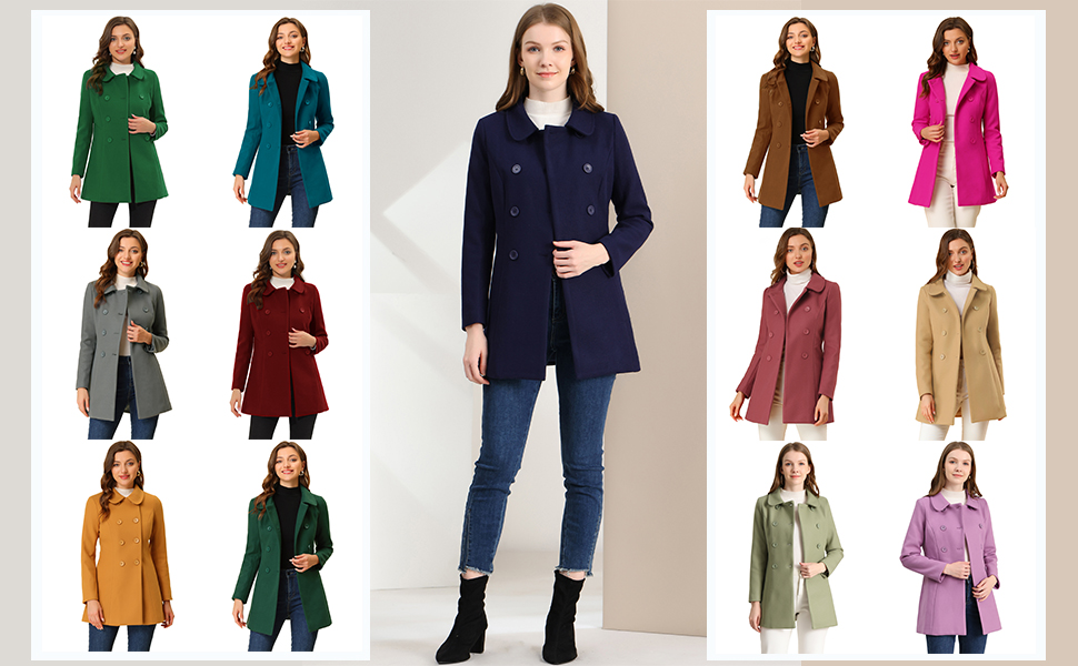 コート アウター ダブルブレスト ポケット 長袖 3colors S/3XL ダブルブレストニットジャケット / COL： BISCOTTO ブラウン系