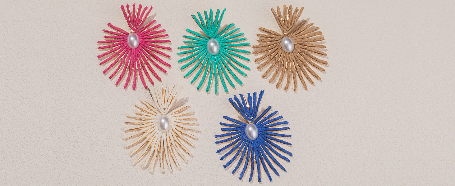 raffia earrings