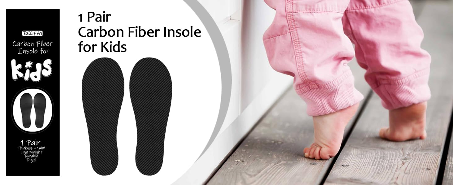 Carbon Fiber Insole for Kids to Correct Tip toe Walking