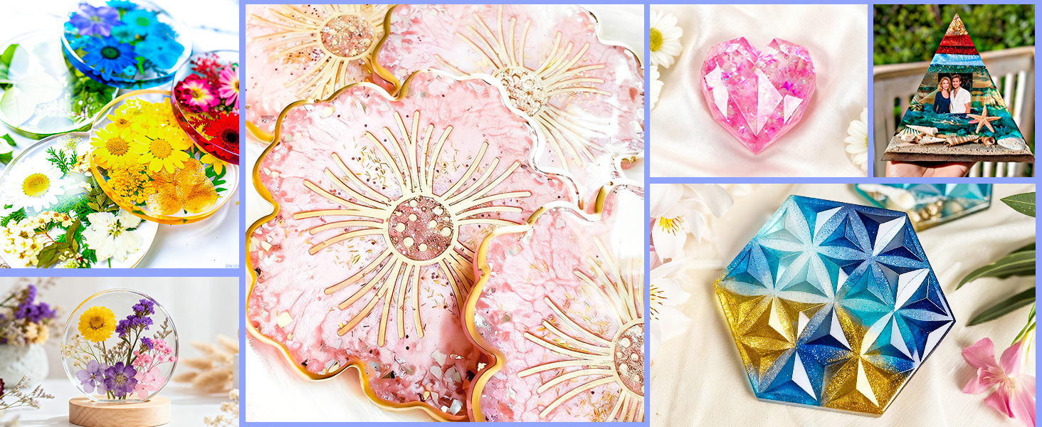 epoxy resin kit epoxy resin molds silicone resin kit for beginners with coaster molds resina epoxica