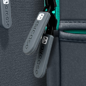 AirCase Premium Laptop Bag with 6 Pockets fits Upto 15.6" Laptop/MacBook, Wrinkle Free, Padded, Waterproof Light Neoprene case Cover Sleeve Pouch, for Men & Women, Grey- 6 Months Warranty 43 STYLISH & DURABLE ZIPPER DESIGN