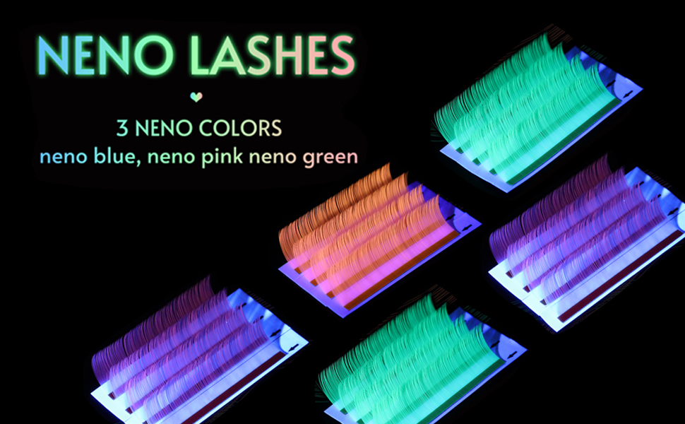 Neon lash extensions