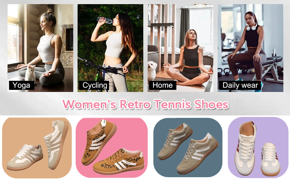 Women’s Stylish Round Toe Non-Slip Casual Shoes, Retro Lace Up Fashion Sneakers Trendy Tennis Shoe Walking Footwear 12 aplus content image