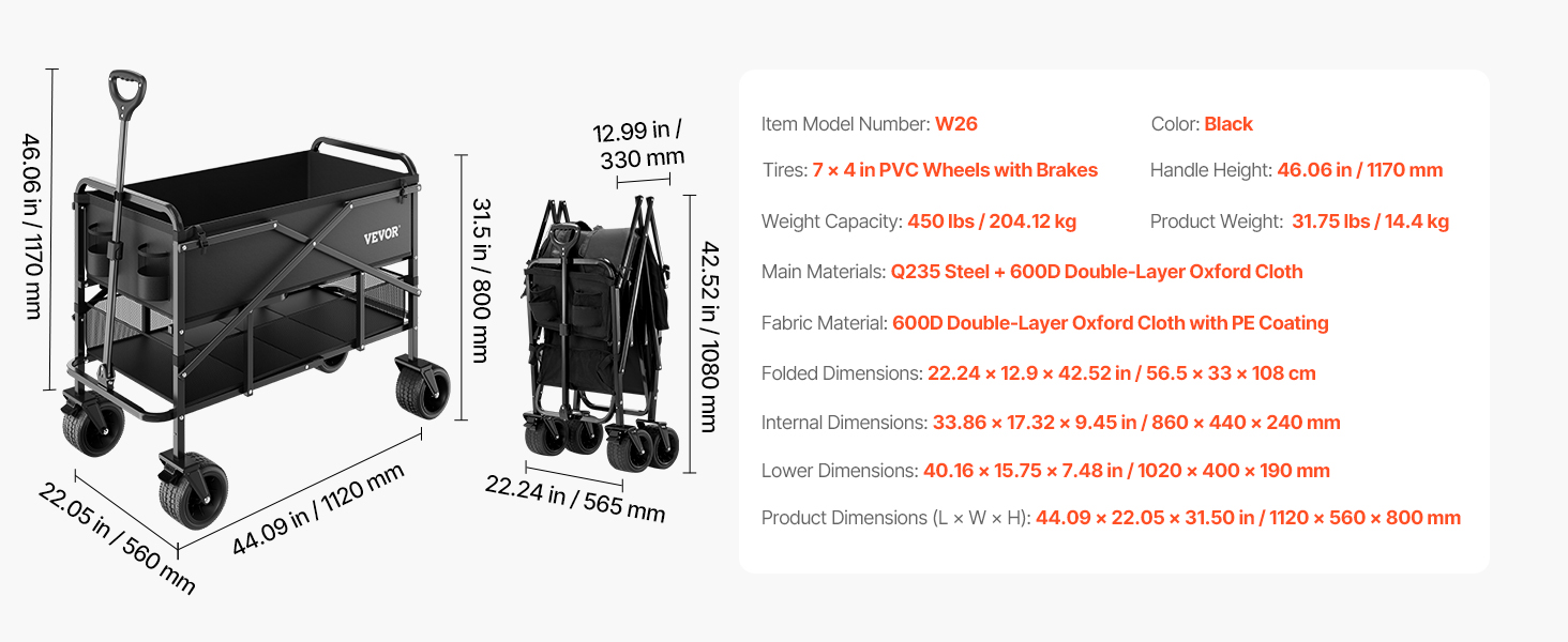 foldable cart with wheels