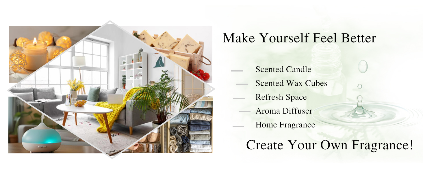 PHATOIL Pure Essential Oils Set for Diffuser, Aroma Fragrance Oil Set