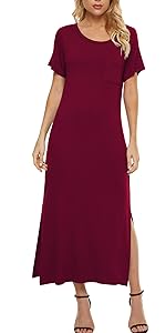 Casual Plain Long Dresses