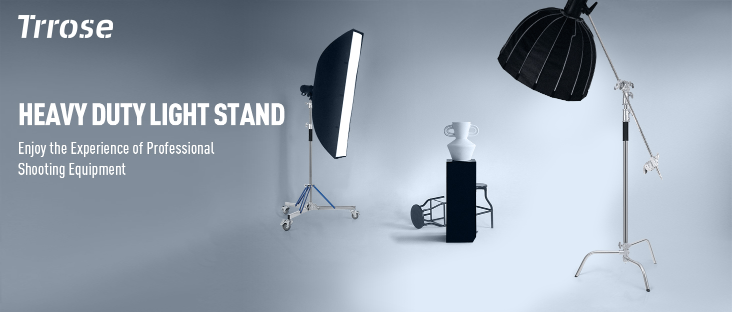 Trrose Heavy Duty Light Stand 9.2ft/280cm Adjustable